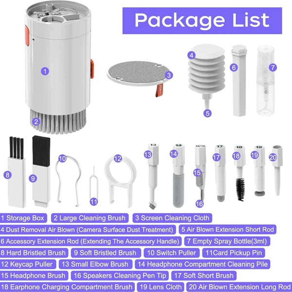 Electronics Cleaning Kit – 20-in-1 Multi-Device Tool | WipeTech